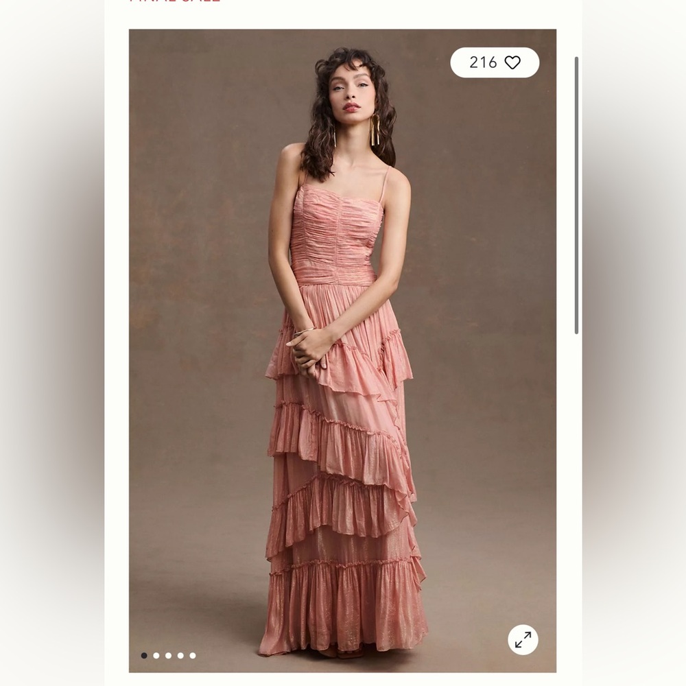 BHLDN Pink Maxi Dress